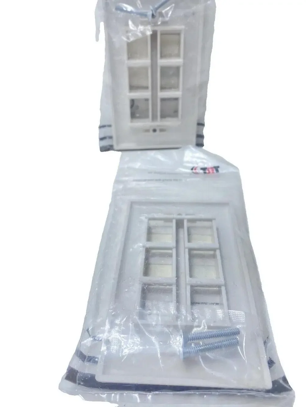 6-Port White Wall Plate WP-2106-WH – 2-Pack Brand New Networking Cover Plates